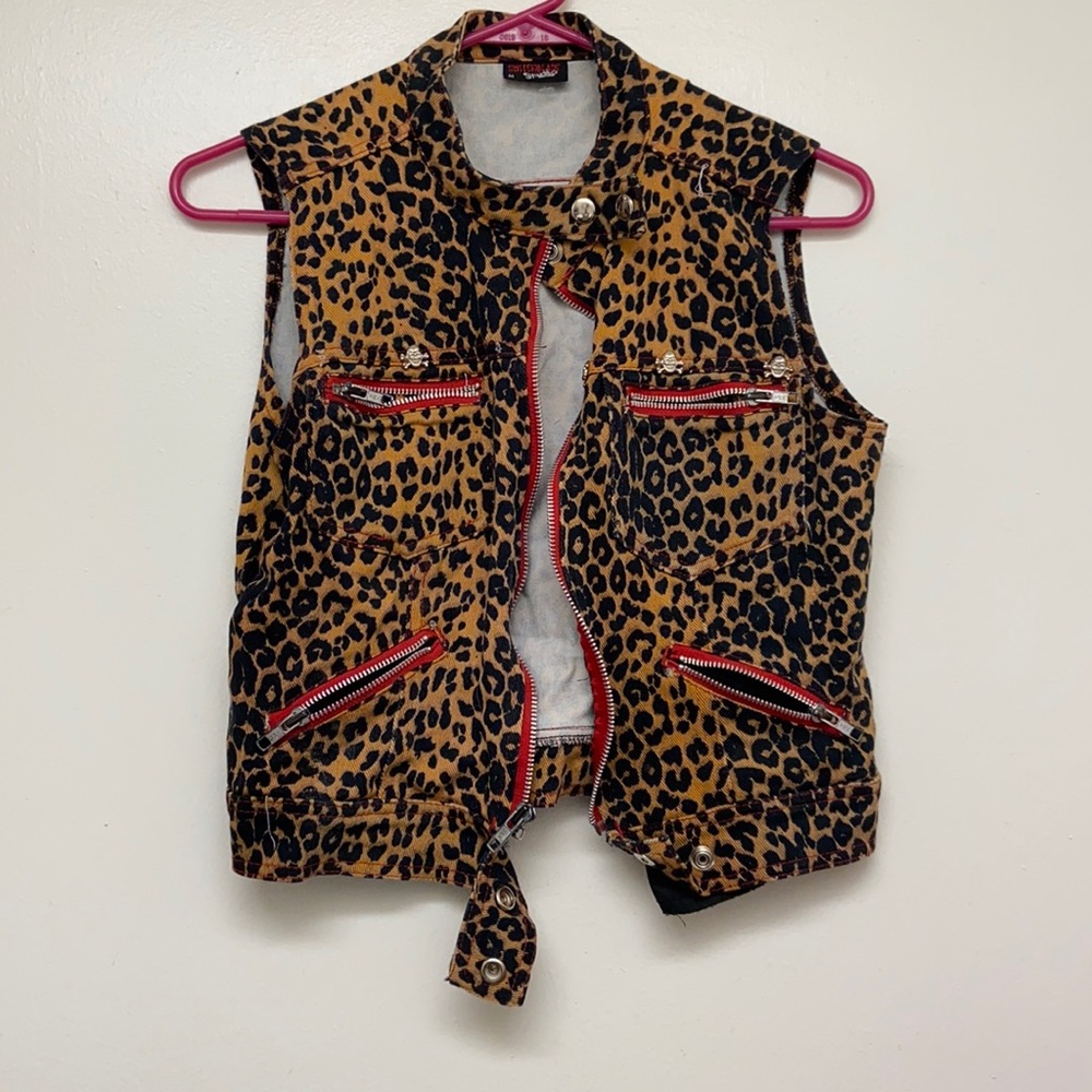Cheetah print vest